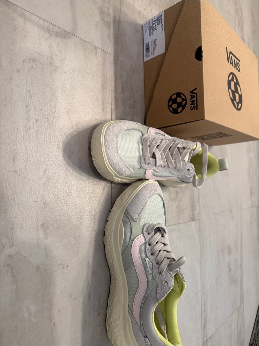 Vans Women's Pale Pink, Mint & Light Gray Low-Top Sneakers
